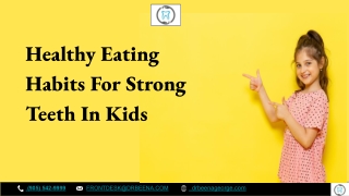 Healthy Eating Habits For Strong Teeth In Kids