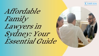 Affordable Family Lawyers in Sydney Your Essential Guide