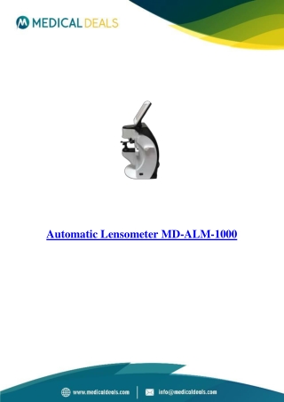 automatic lensometer md alm 1000
