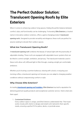 The Perfect Outdoor Solution_ Translucent Opening Roofs by Elite Exteriors