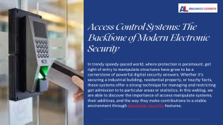 Access Control Systems The Backbone of Modern Electronic Security