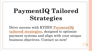 paymentiq tailored strategies