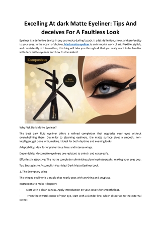 excelling at dark matte eyeliner tips