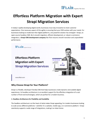 effortless platform migration with expert strapi
