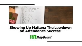 showing up matters the lowdown on attendance