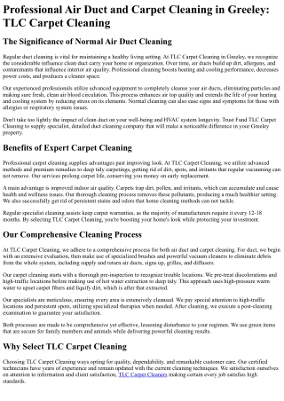 TLC Carpet Cleaning