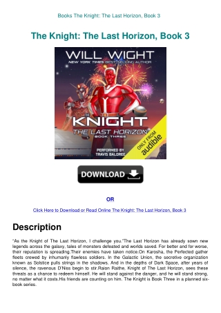 Books The Knight The Last Horizon  Book 3