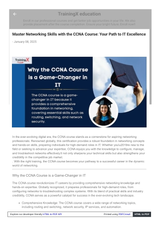 CCNA Course: Ignite Your Career