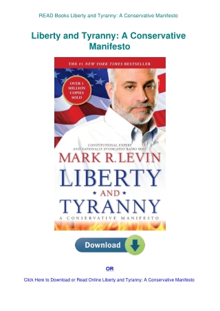 READ Books Liberty and Tyranny A Conservative Manifesto