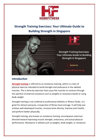 strength training exercises your ultimate guide