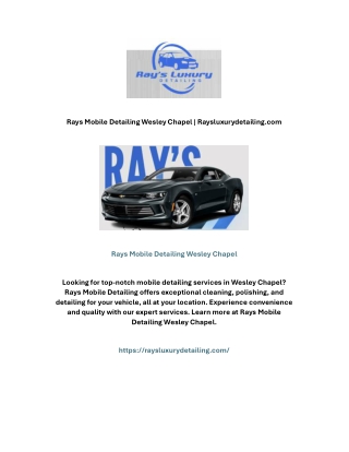 rays mobile detailing wesley chapel