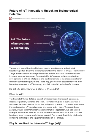 future of iot innovation unlocking technological