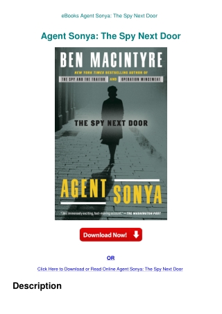 eBooks Agent Sonya The Spy Next Door