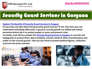 security guard services in gurgaon