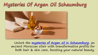 Mysteries Of Argan Oil Schaumburg