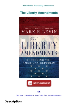 READ Books The Liberty Amendments