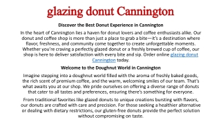 glazing donut cannington