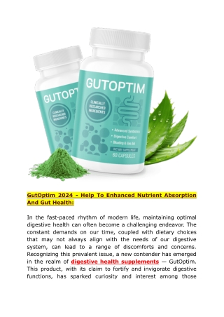 gutoptim 2024 help to enhanced nutrient
