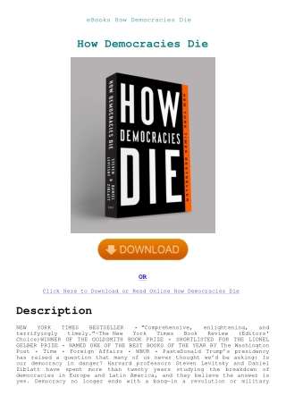 eBooks How Democracies Die