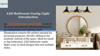 led bathroom vanity light introduction