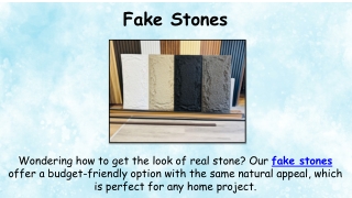 Fake Stones