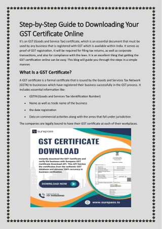 Step-by-Step Guide to Downloading Your GST Certificate Online