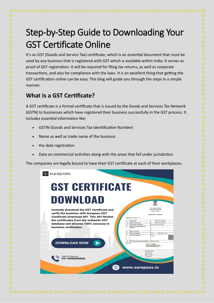 step step by gst certificate online