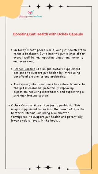 Boosting Gut Health with Ochek Capsule