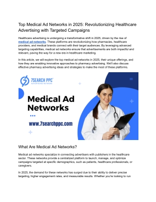 Top Medical Ad Networks in 2025_ Revolutionizing Healthcare Advertising with Targeted Campaigns