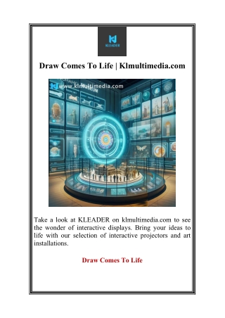 draw comes to life klmultimedia com