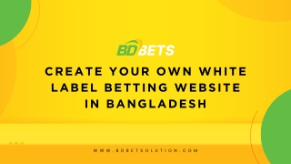 create your own white label betting website
