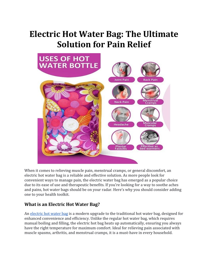 electric hot water bag the ultimate solution