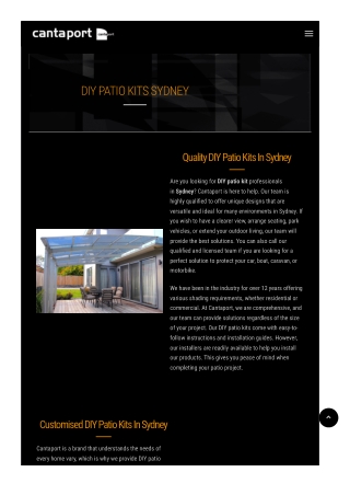 Diy Patio Kits Sydney