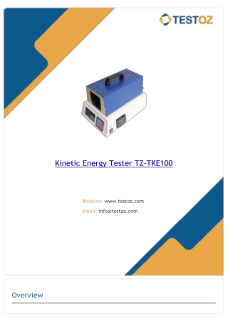 Kinetic Energy Tester TZ-TKE100