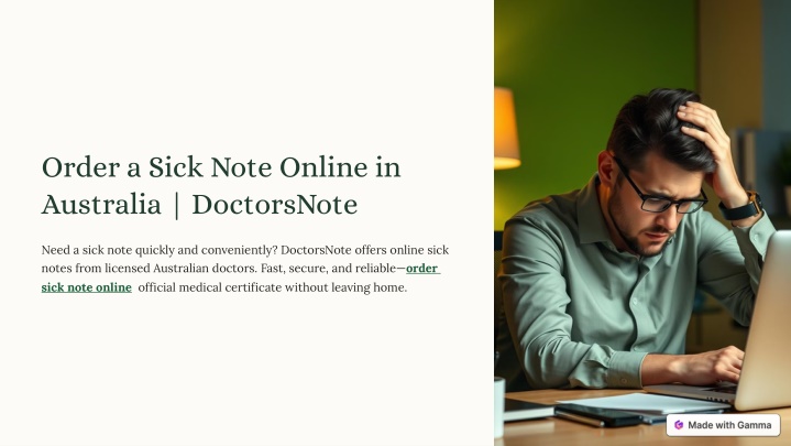 order a sick note online in australia doctorsnote