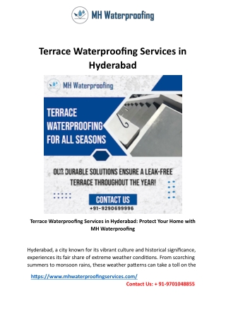 Terrace Waterproofing Services in Hyderabad