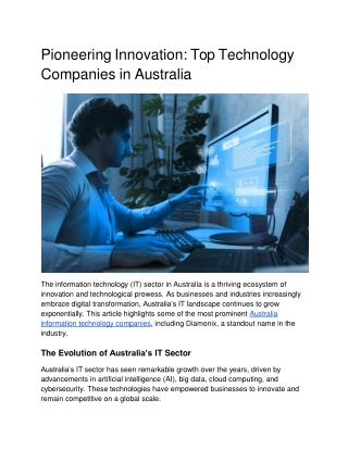 Pioneering Innovation_ Top Technology Companies in Australia