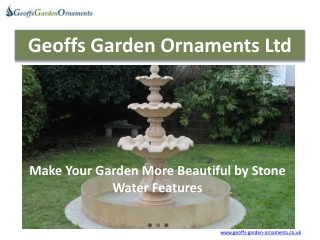 Make Your Garden More Beautiful by Stone Water Features