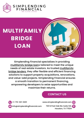 Multifamily Bridge Loan - Simplending Finanicial