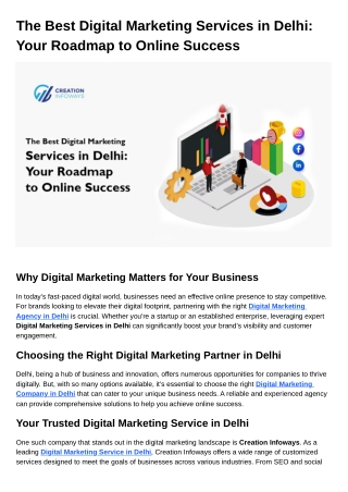 The Best Digital Marketing Services in Delhi