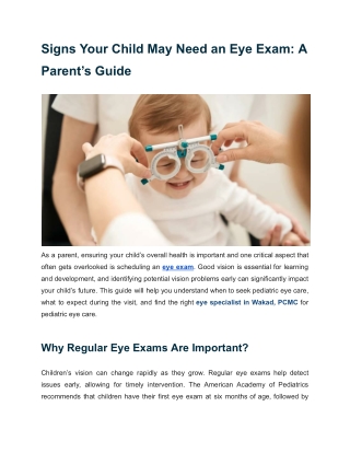 Signs Your Child May Need an Eye Exam_ A Parent’s Guide