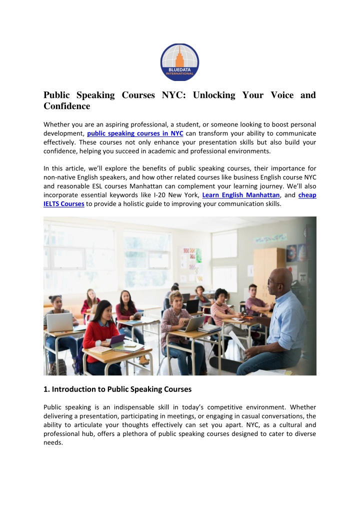 public speaking courses nyc unlocking your voice