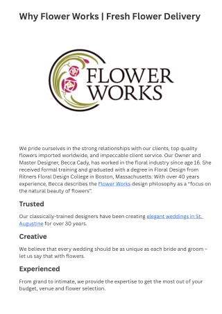 why flower works fresh flower delivery
