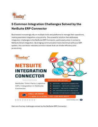 5 Common Integration Challenges Solved by the NetSuite ERP Connector