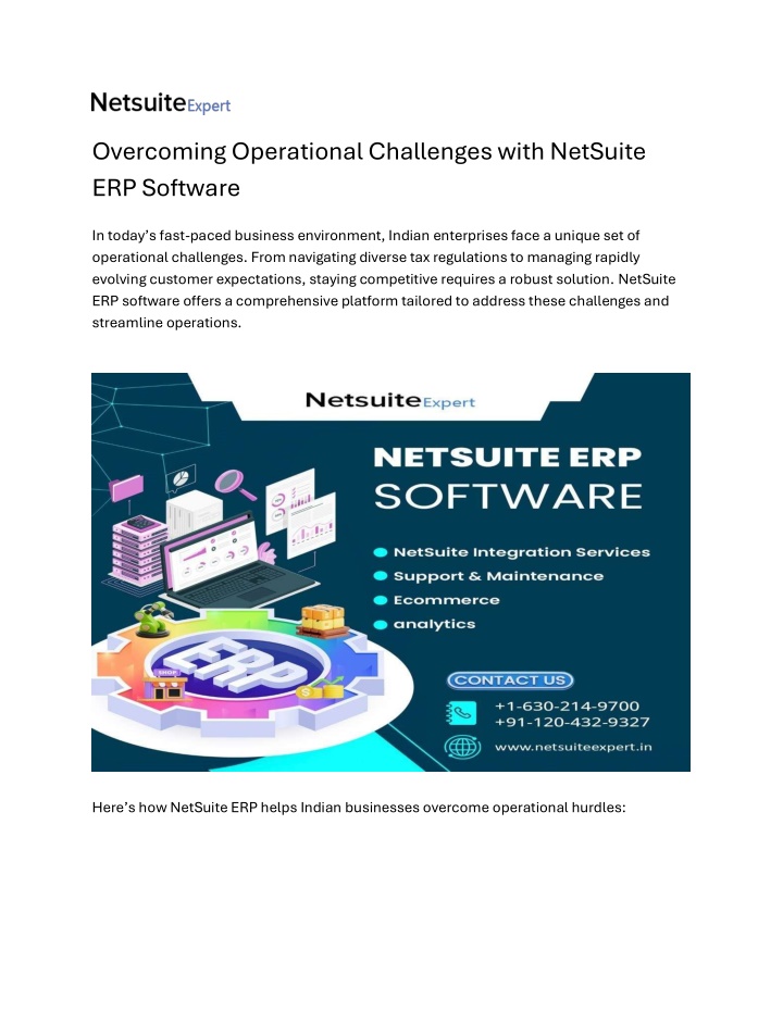 overcoming operational challenges with netsuite