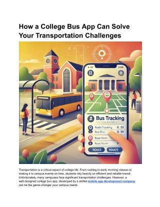 How a College Bus App Can Solve Your Transportation Challenges