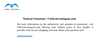 Natural Gemstone  Cubiczirconiagem.com