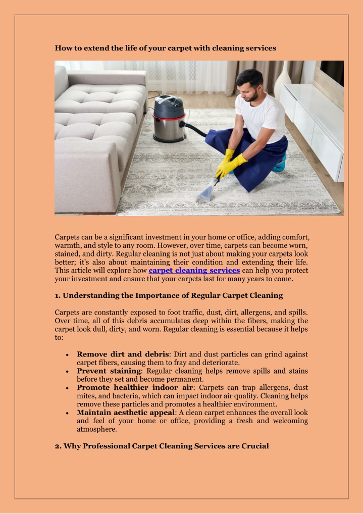 how to extend the life of your carpet with