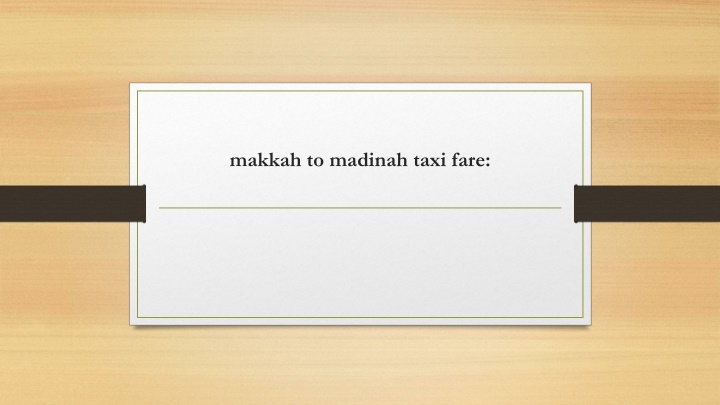 makkah to madinah taxi fare