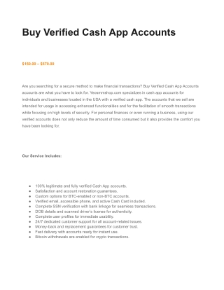 Buy Verified Cash App Accounts